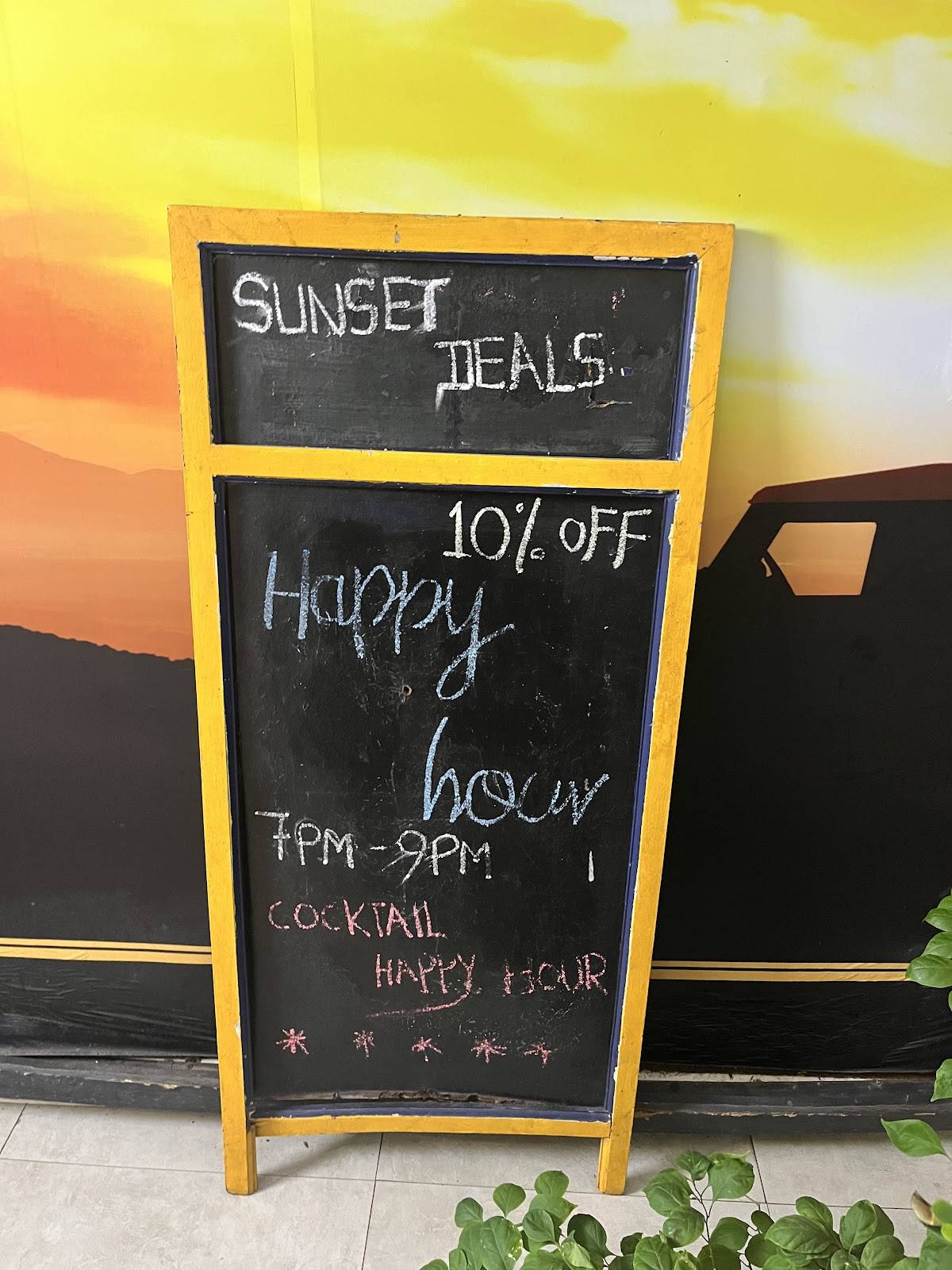 Sundown Rooftop Bar меню