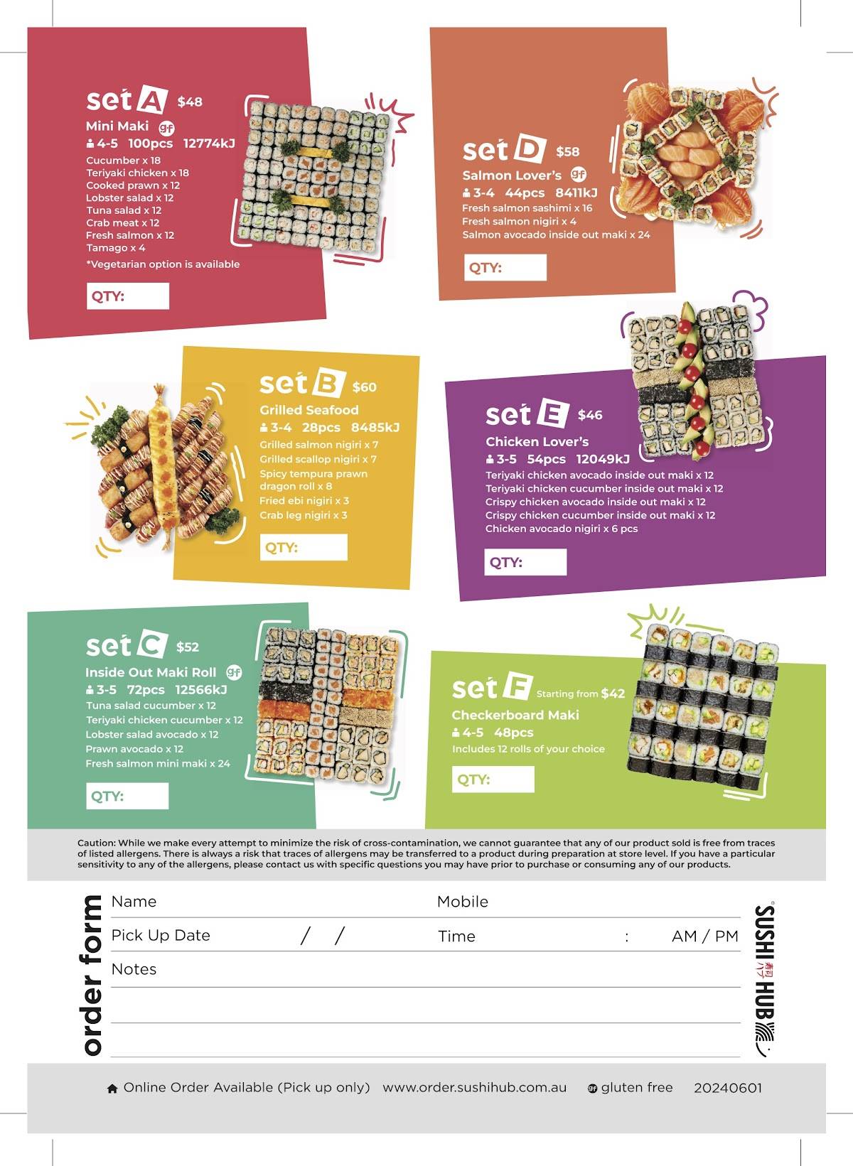 Sushi Hub Rockingham Central 2 меню