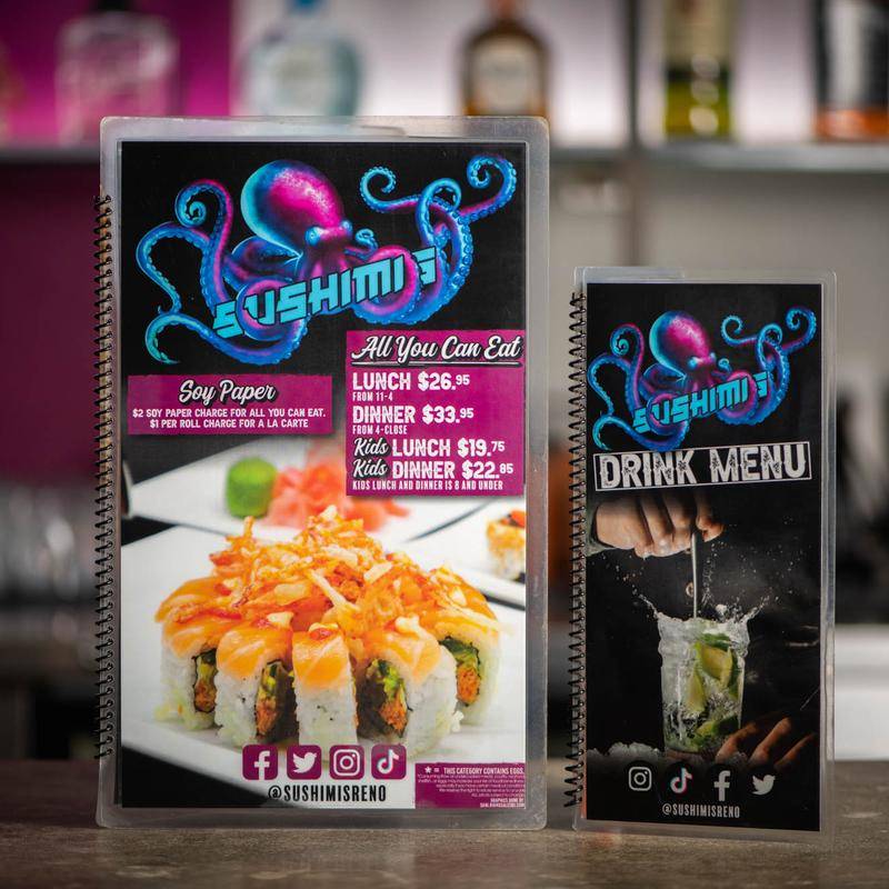 Sushimi's меню