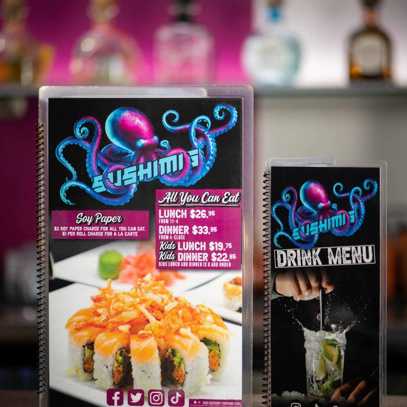 Sushimi's меню