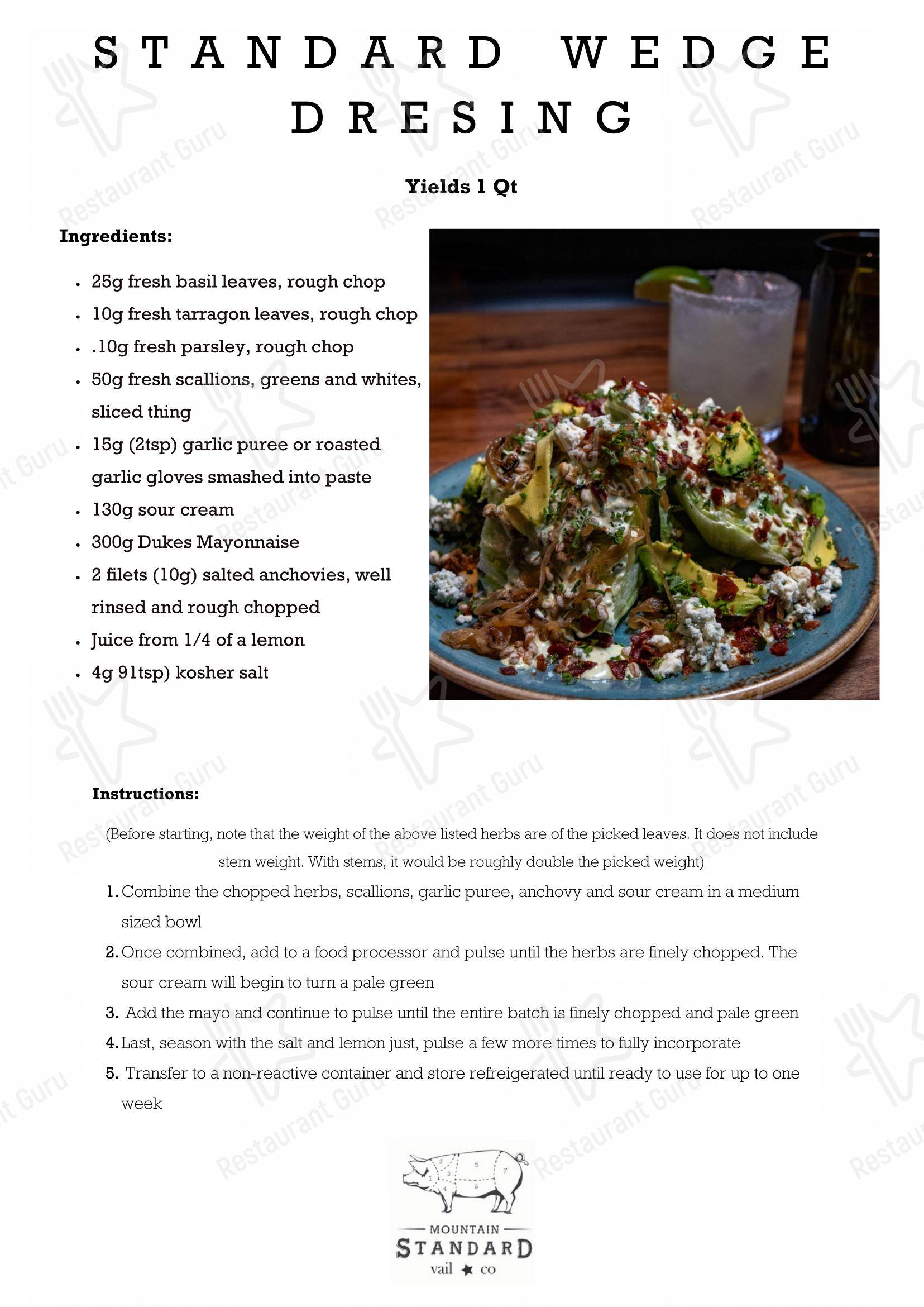 Меню ресторана Sweet Basil
