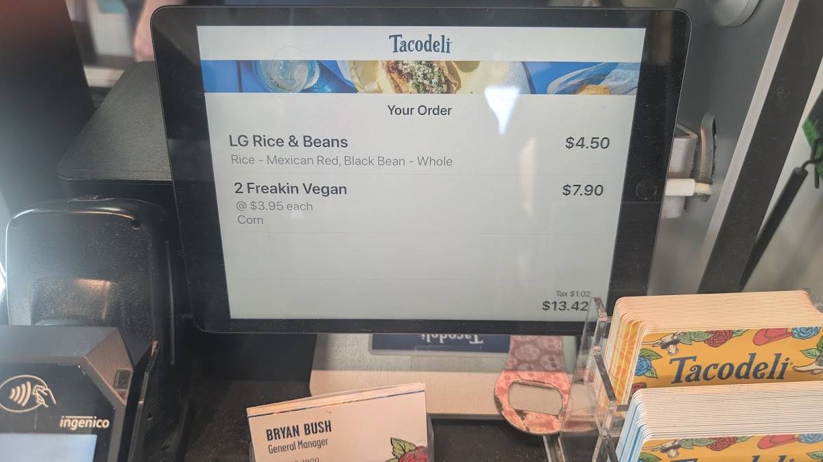 Tacodeli меню