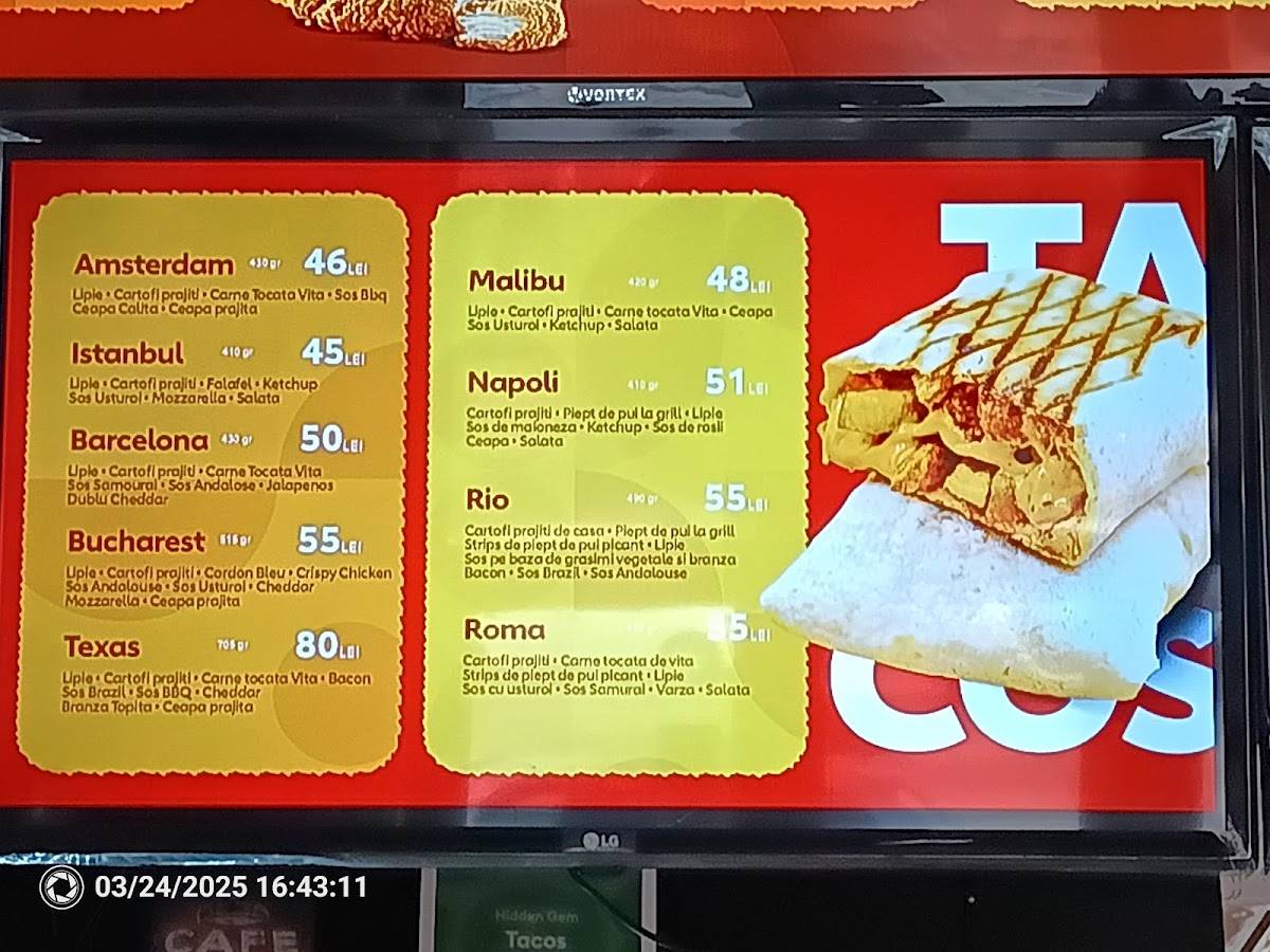 Tacos Factory меню