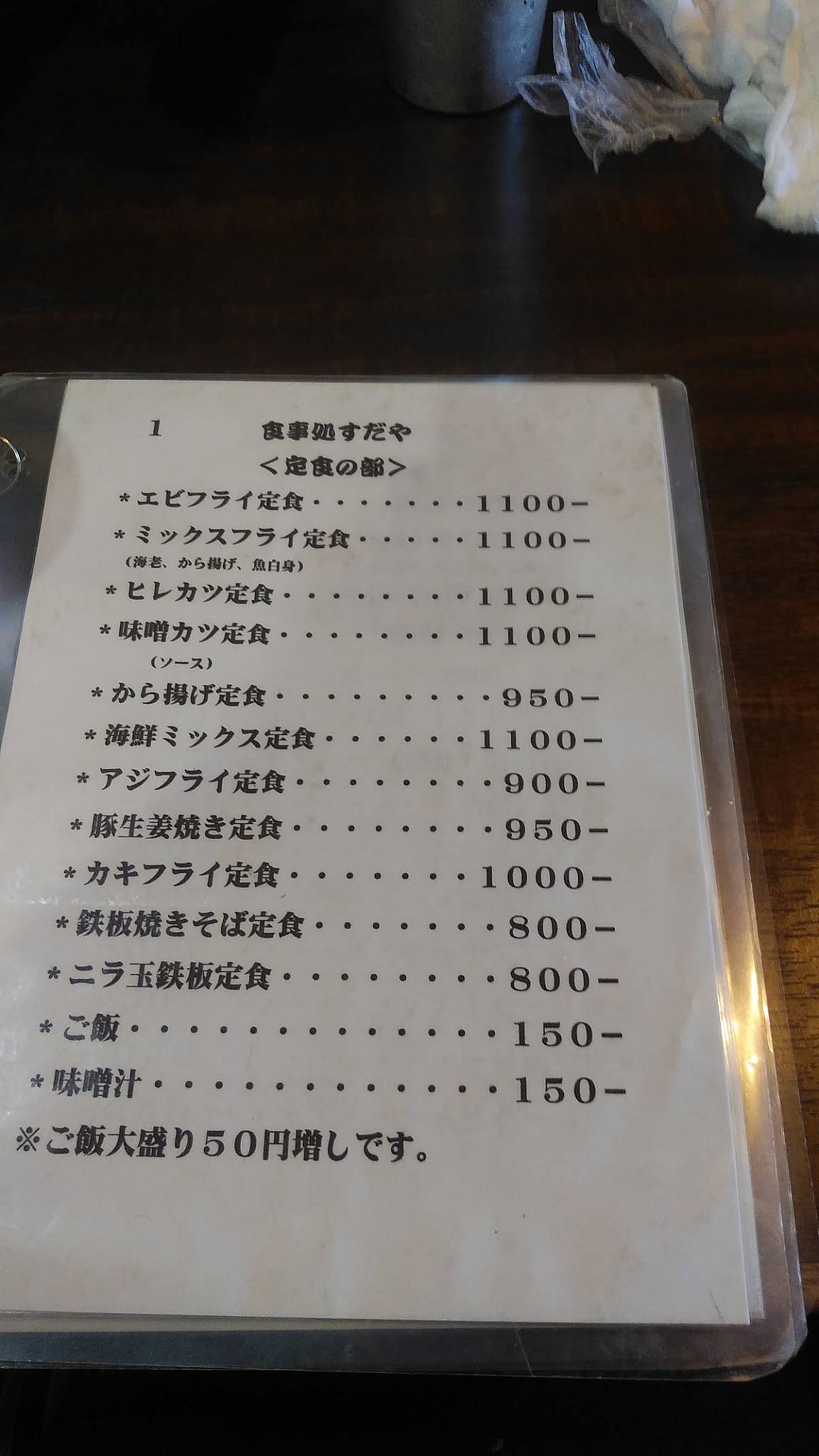 すだや меню