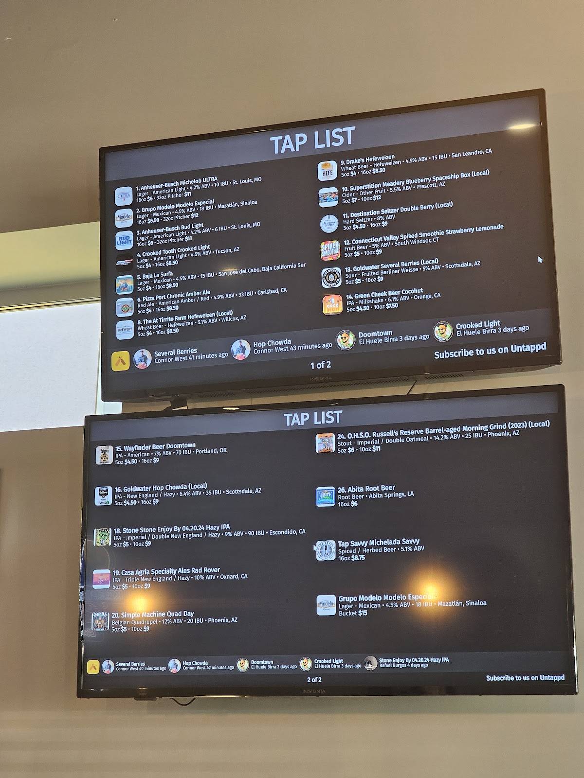 Tap2 Taproom меню