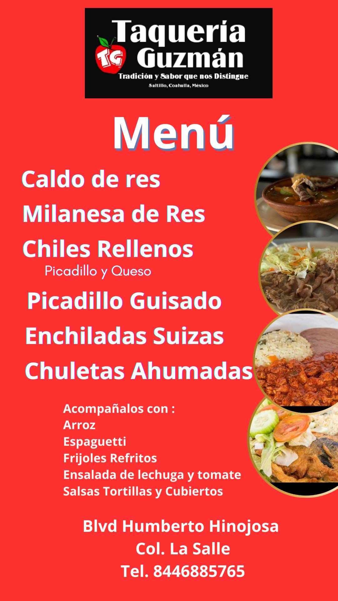 Taquería Guzmán HG меню