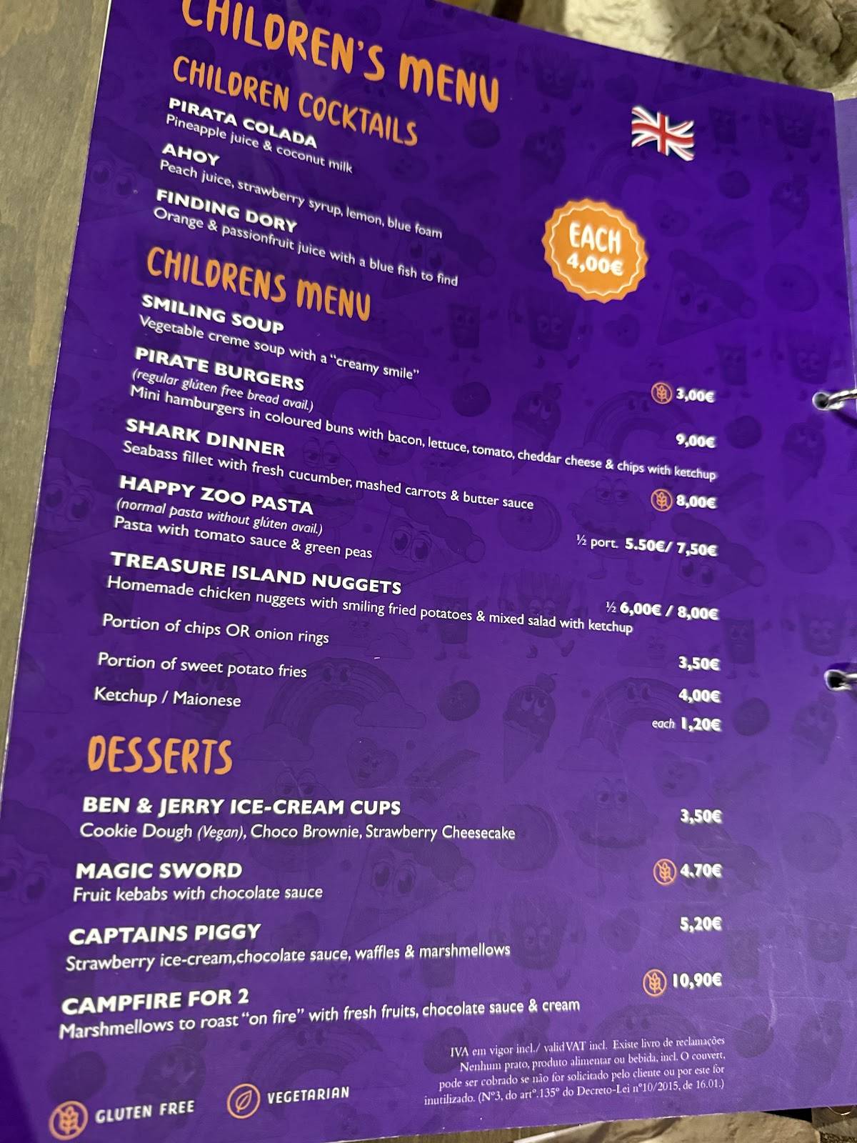 Taste Restaurante Carvoeiro меню