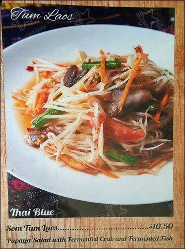Thai Blue меню