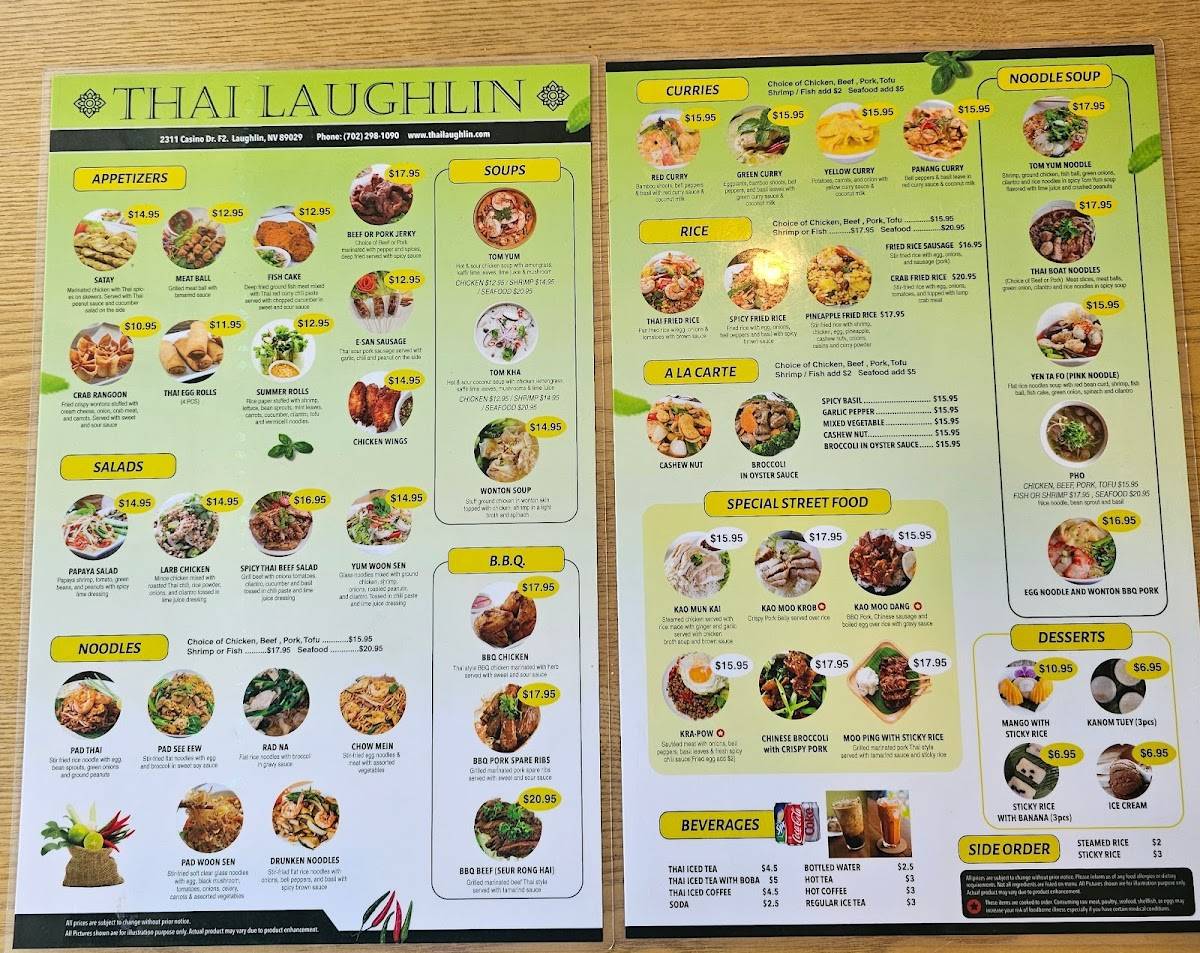 Thai Laughlin меню