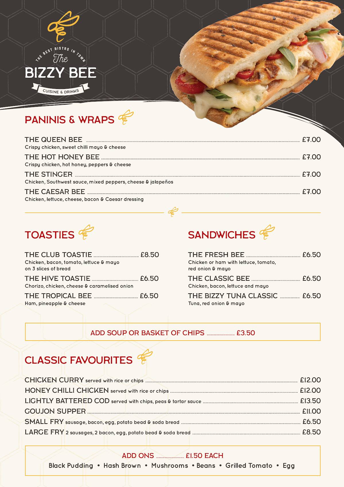 The Bizzy Bee Bistro меню
