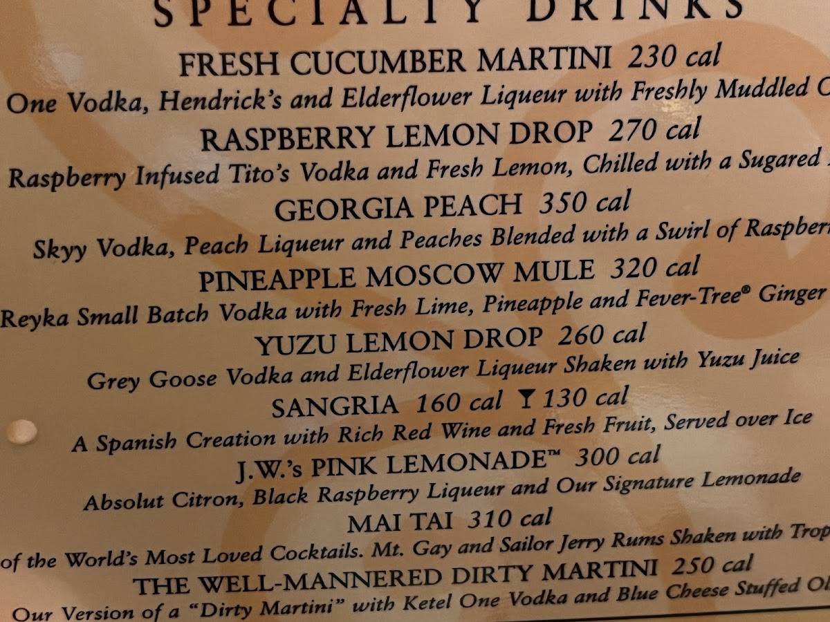 The Cheesecake Factory меню