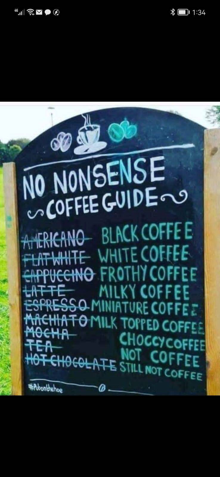 The Coffee Shop меню