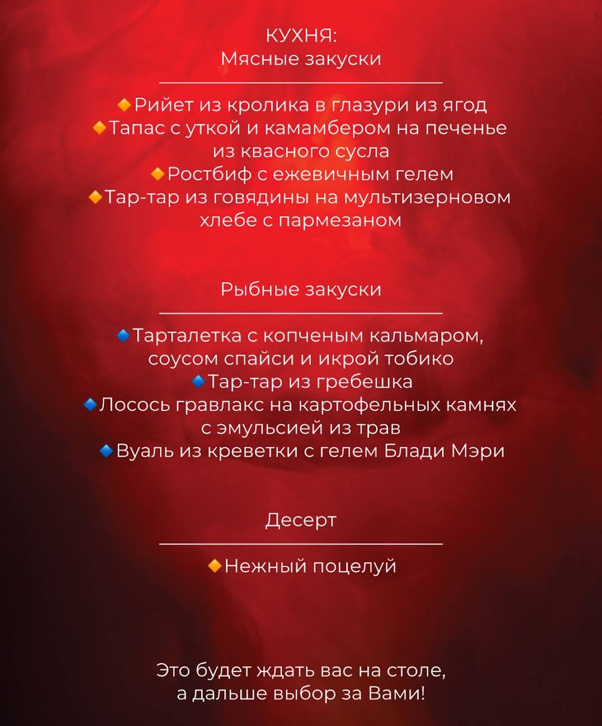 Галерея меню