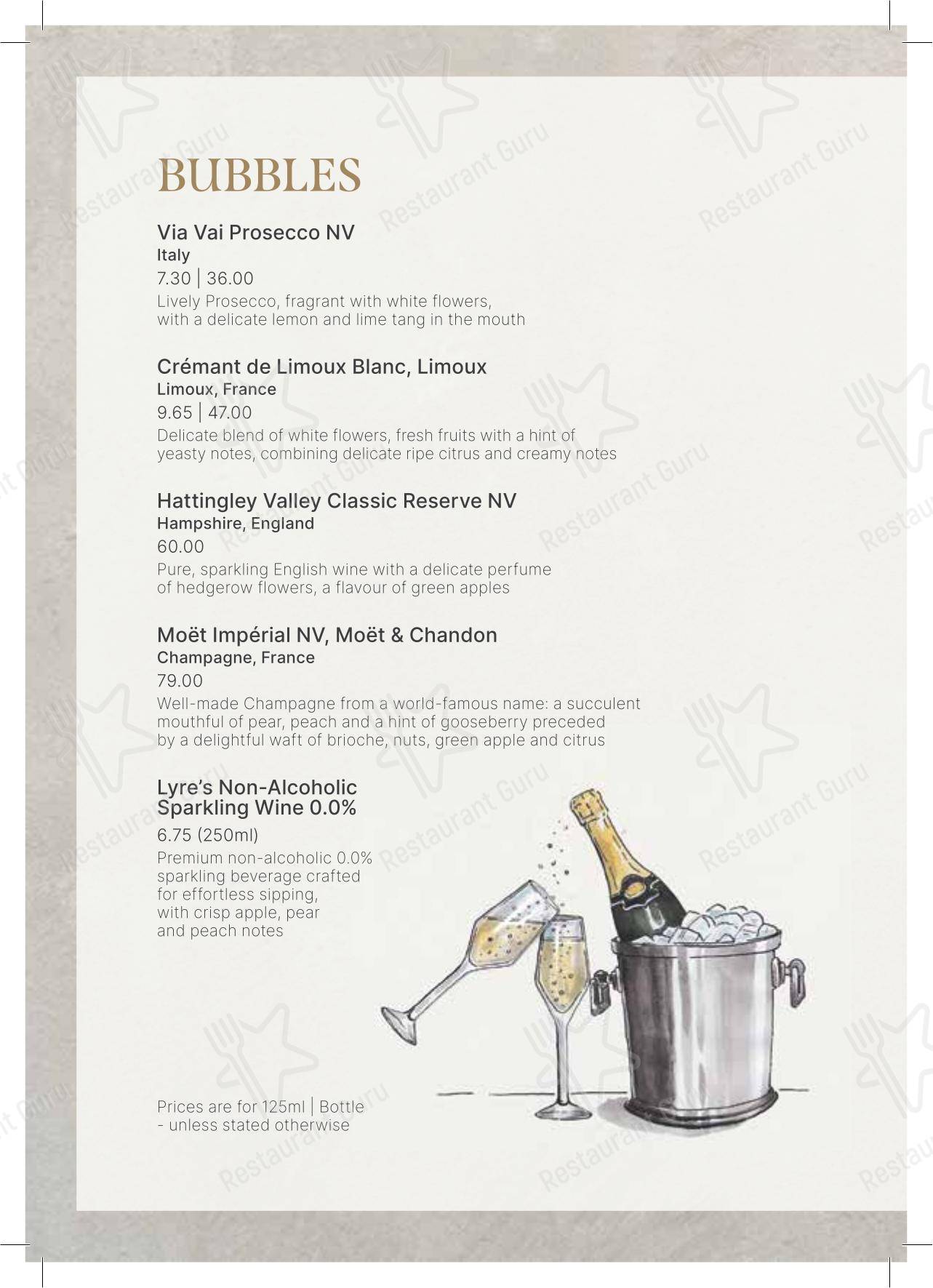 Group Booking Menu паба и бара The George Inn в Лонгбридже Деверилл