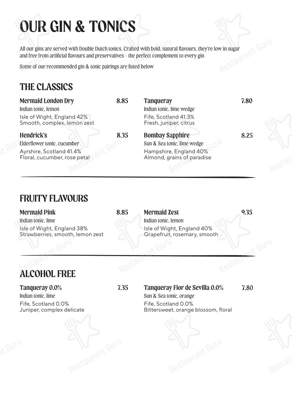 The George Inn в Лонгбридже Деверилл - Catering Menu