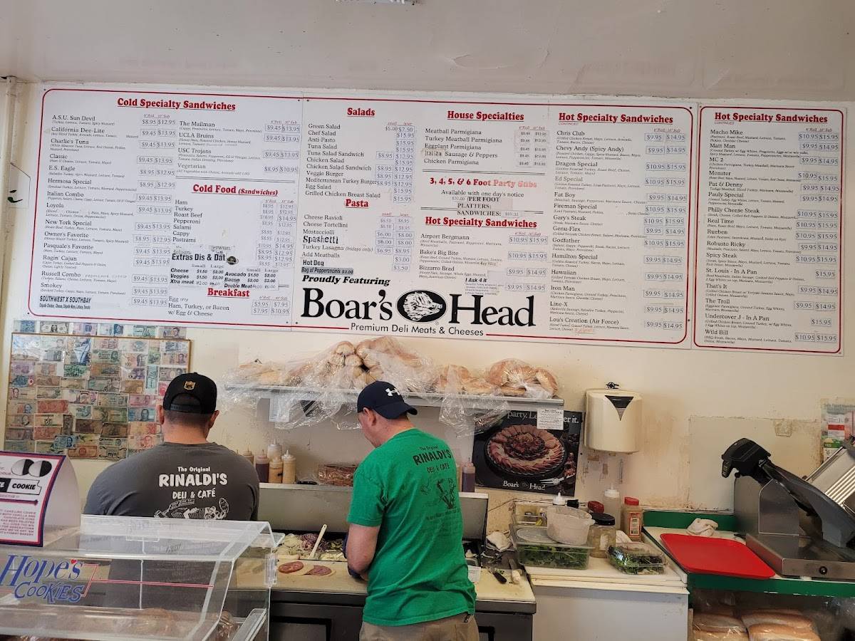 The Original Rinaldi's Deli & Cafe меню