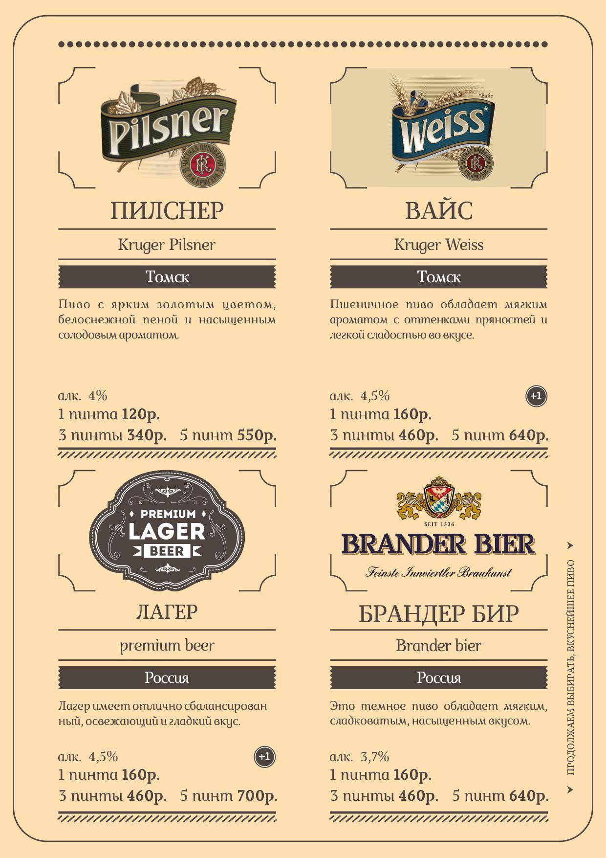 The Pub Magnitogorsk меню