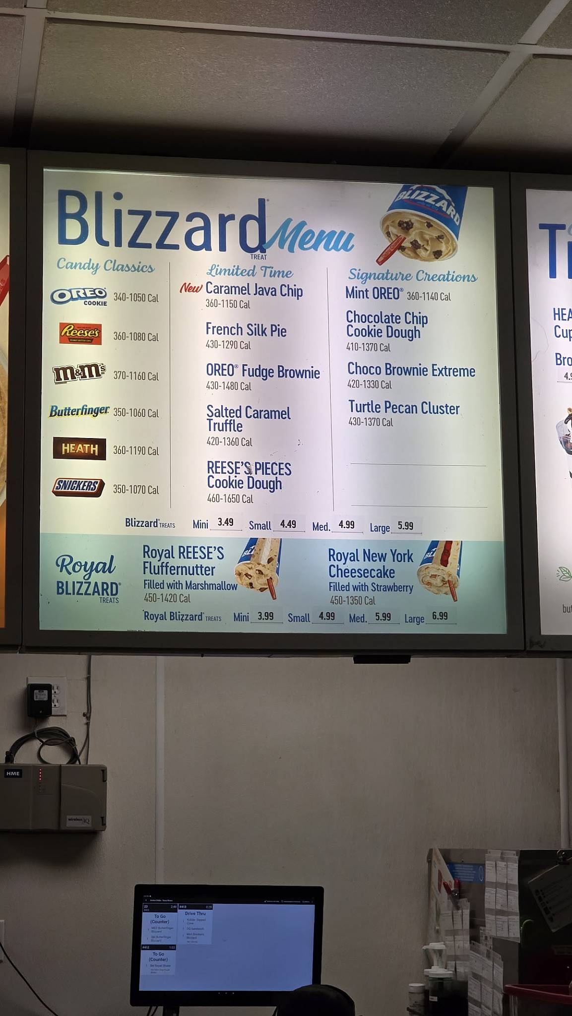 Dairy Queen меню