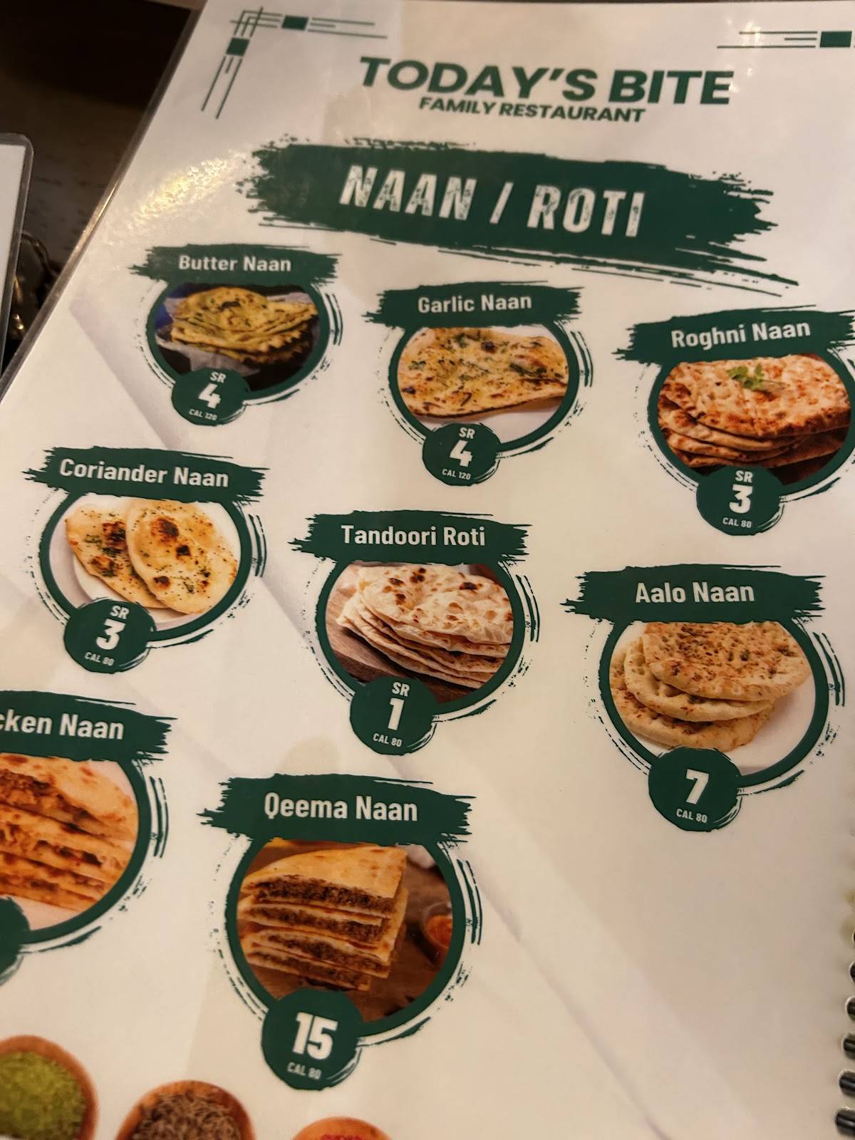 Todays Bite Restaurant Olaya меню