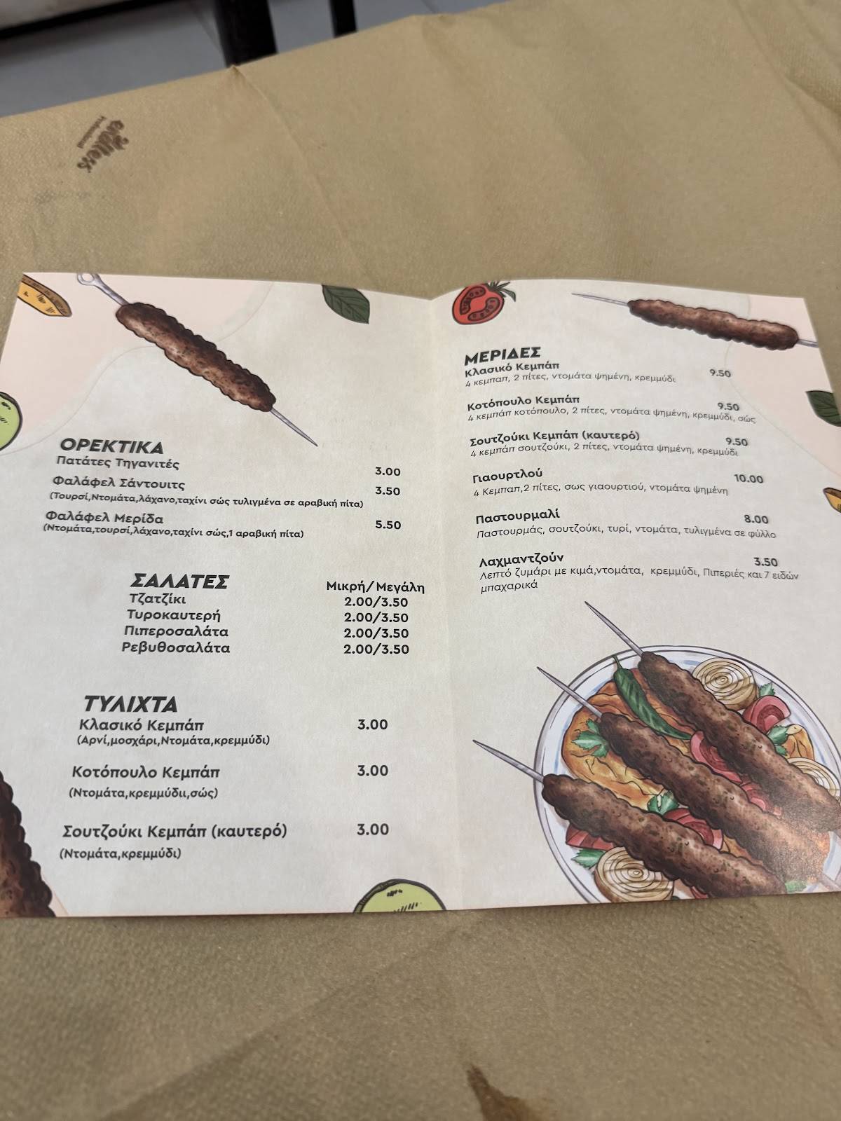 Tomas Kebab (est. 1983) меню