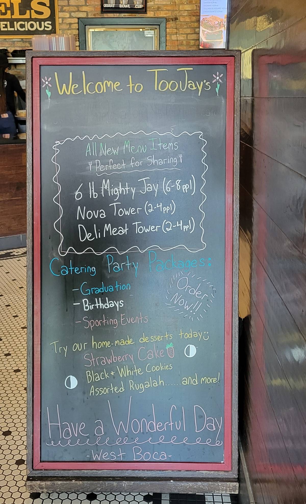 TooJay’s Deli • Bakery • Restaurant меню