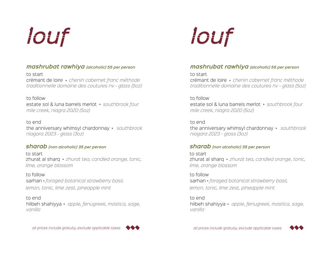 louf меню