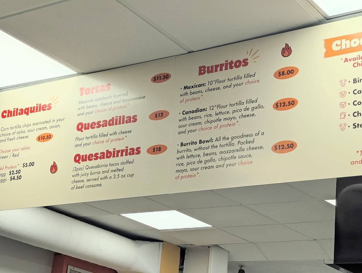 Tortaco меню