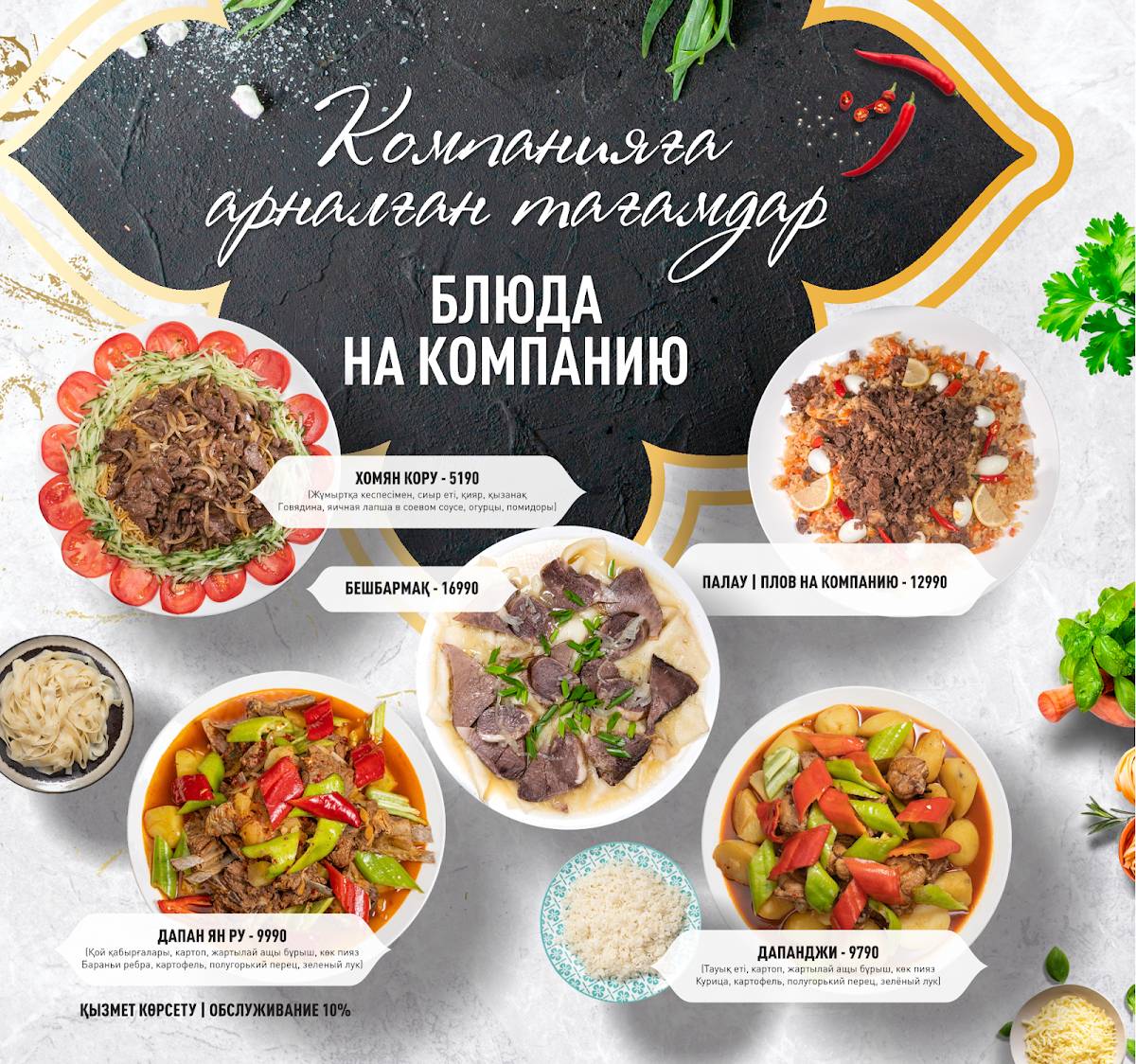 Туран меню