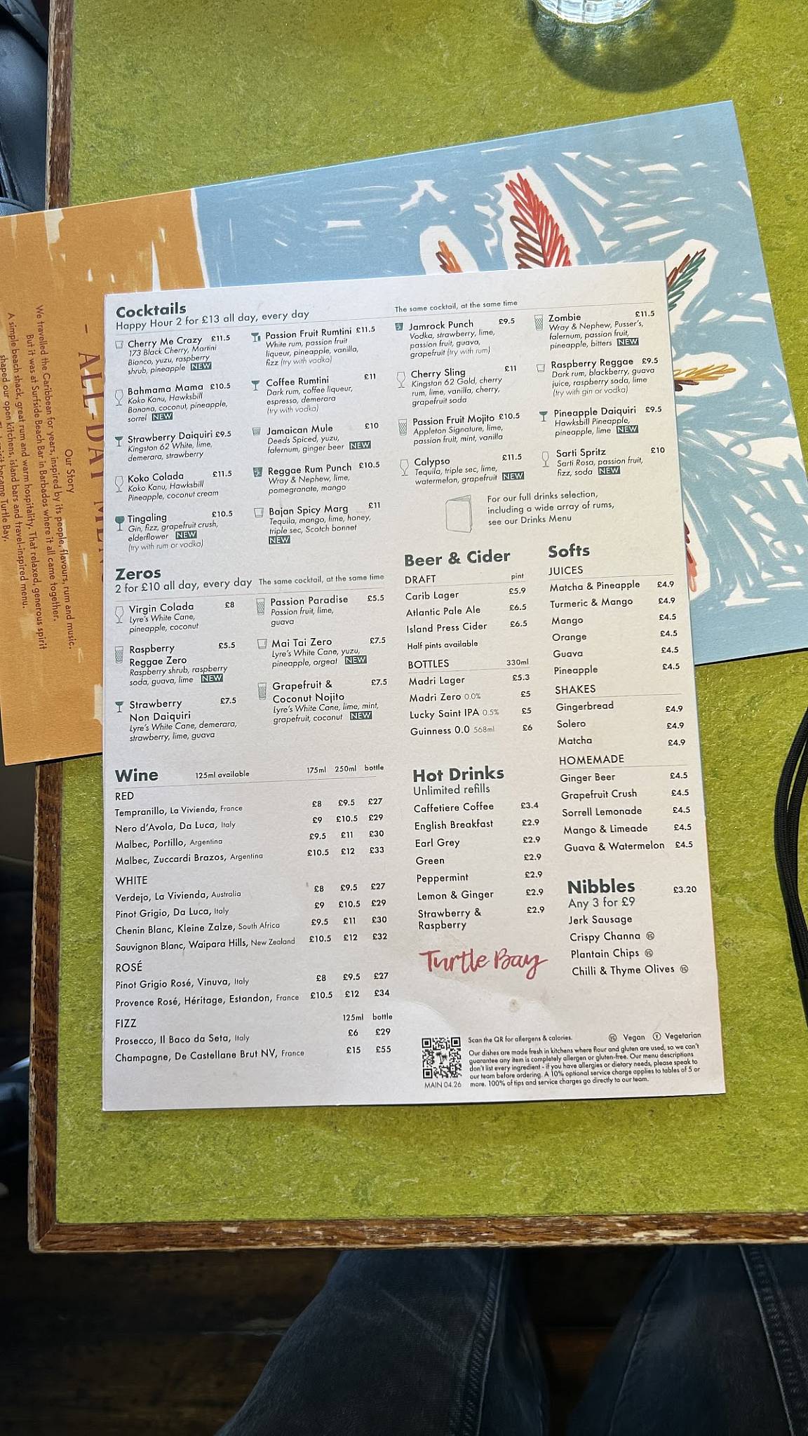 Turtle Bay Cheltenham меню