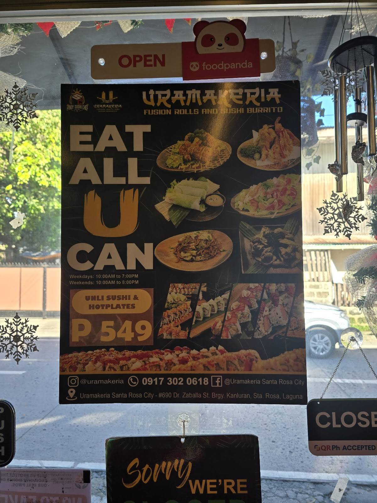 Uramakeria Santa Rosa City меню