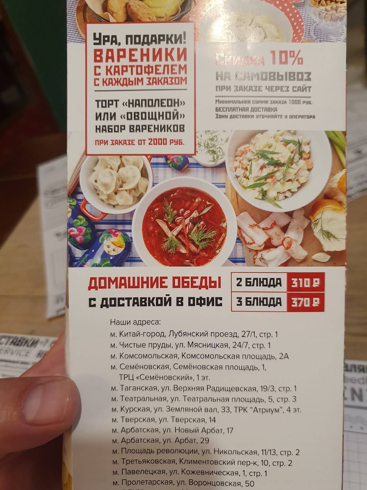 Вареничная № 1 меню