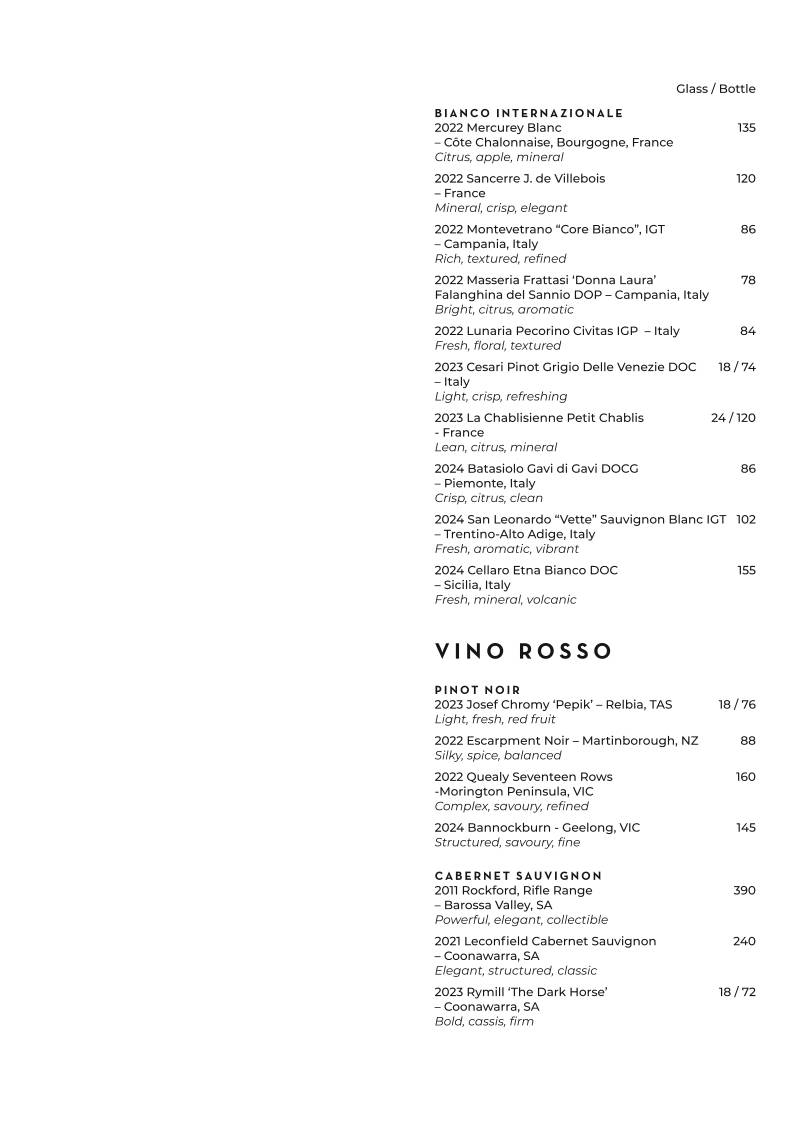 Verde Restaurant меню