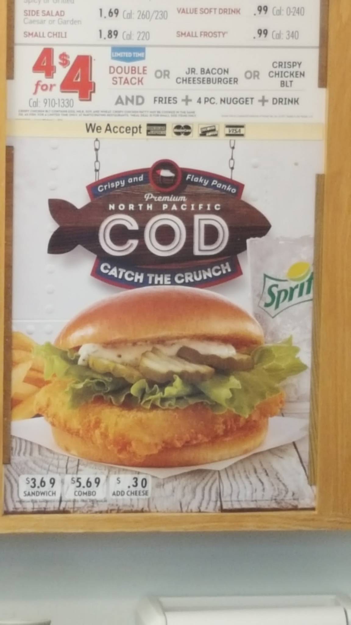 Wendy's меню