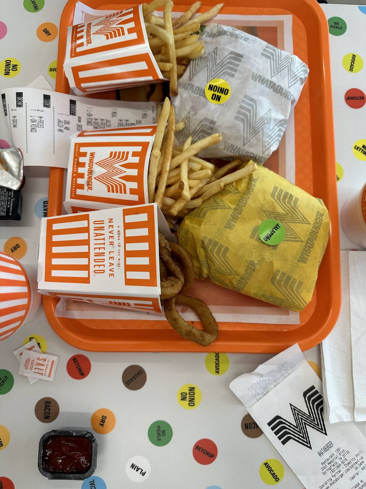 Whataburger меню