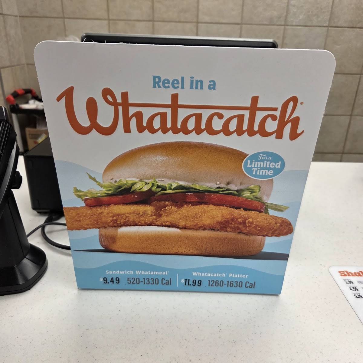 Whataburger меню