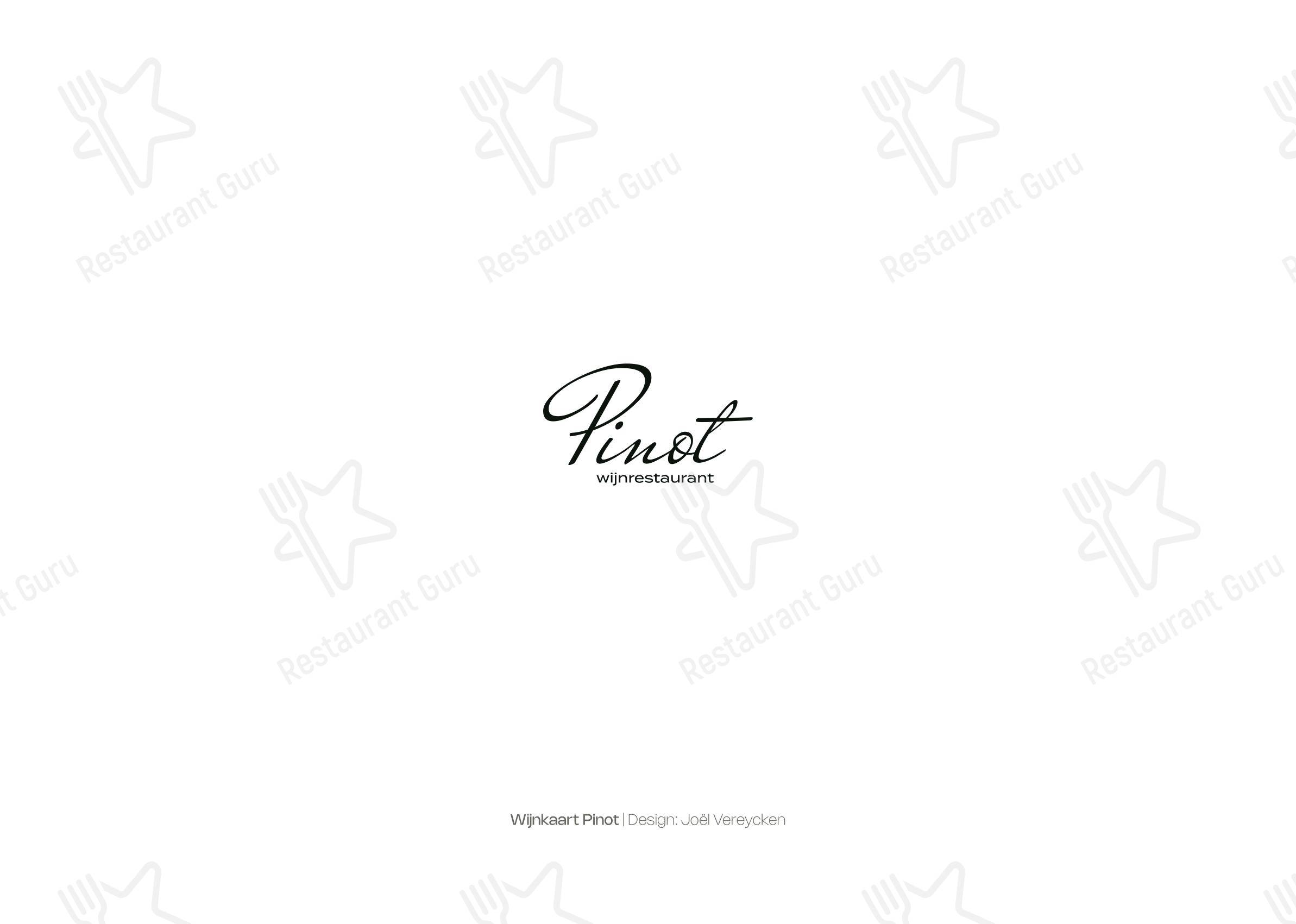 Меню Wijnrestaurant Pinot - еда и напитки