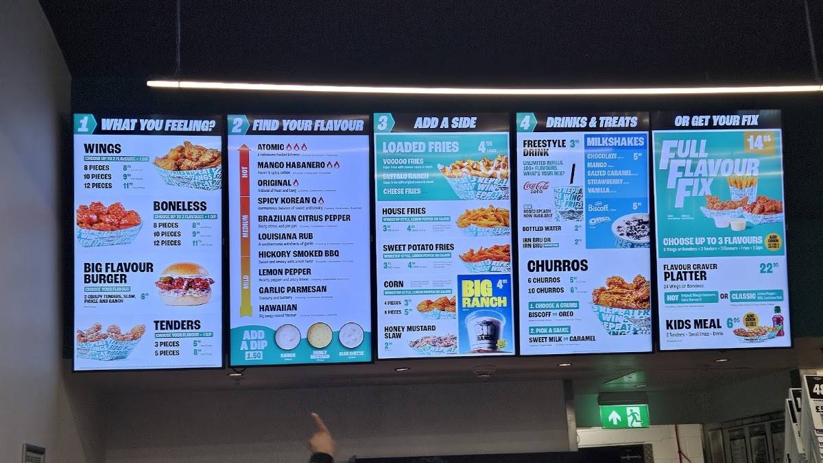 Wingstop Edinburgh St James Quarter меню