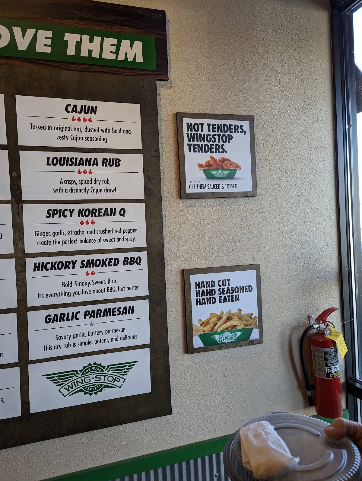 Wingstop меню