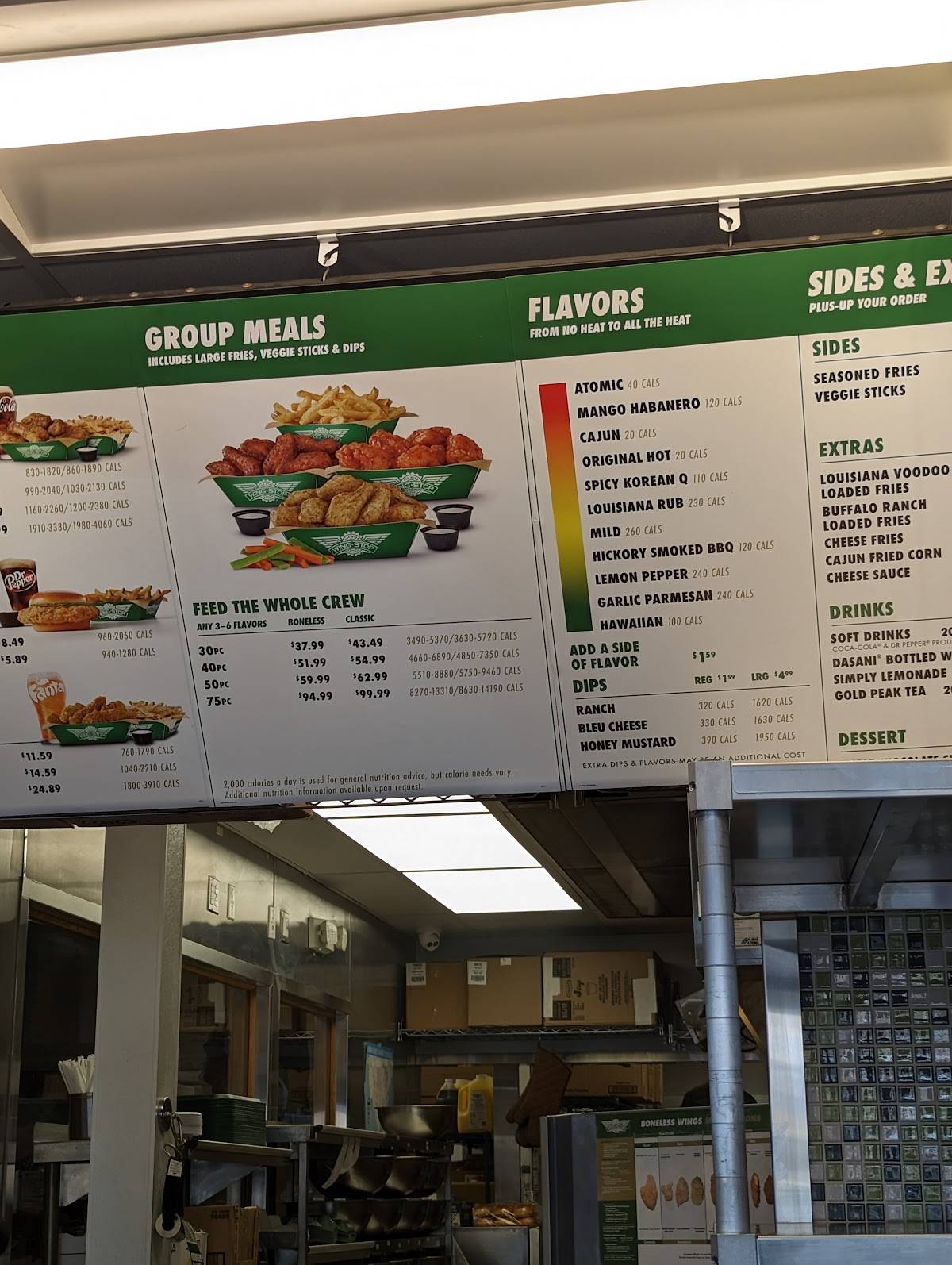 Wingstop меню