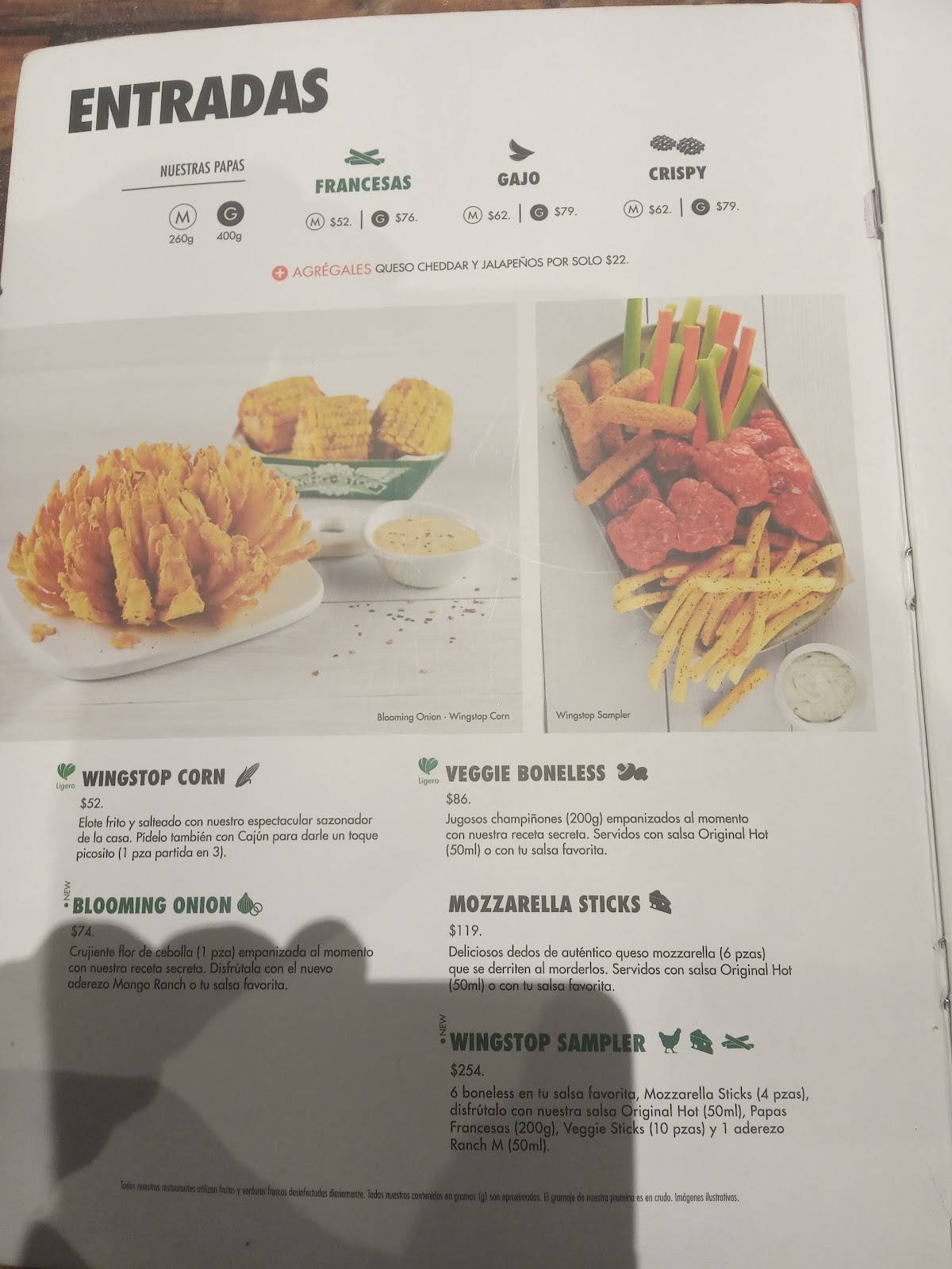 Wingstop Plaza Las Palmas меню