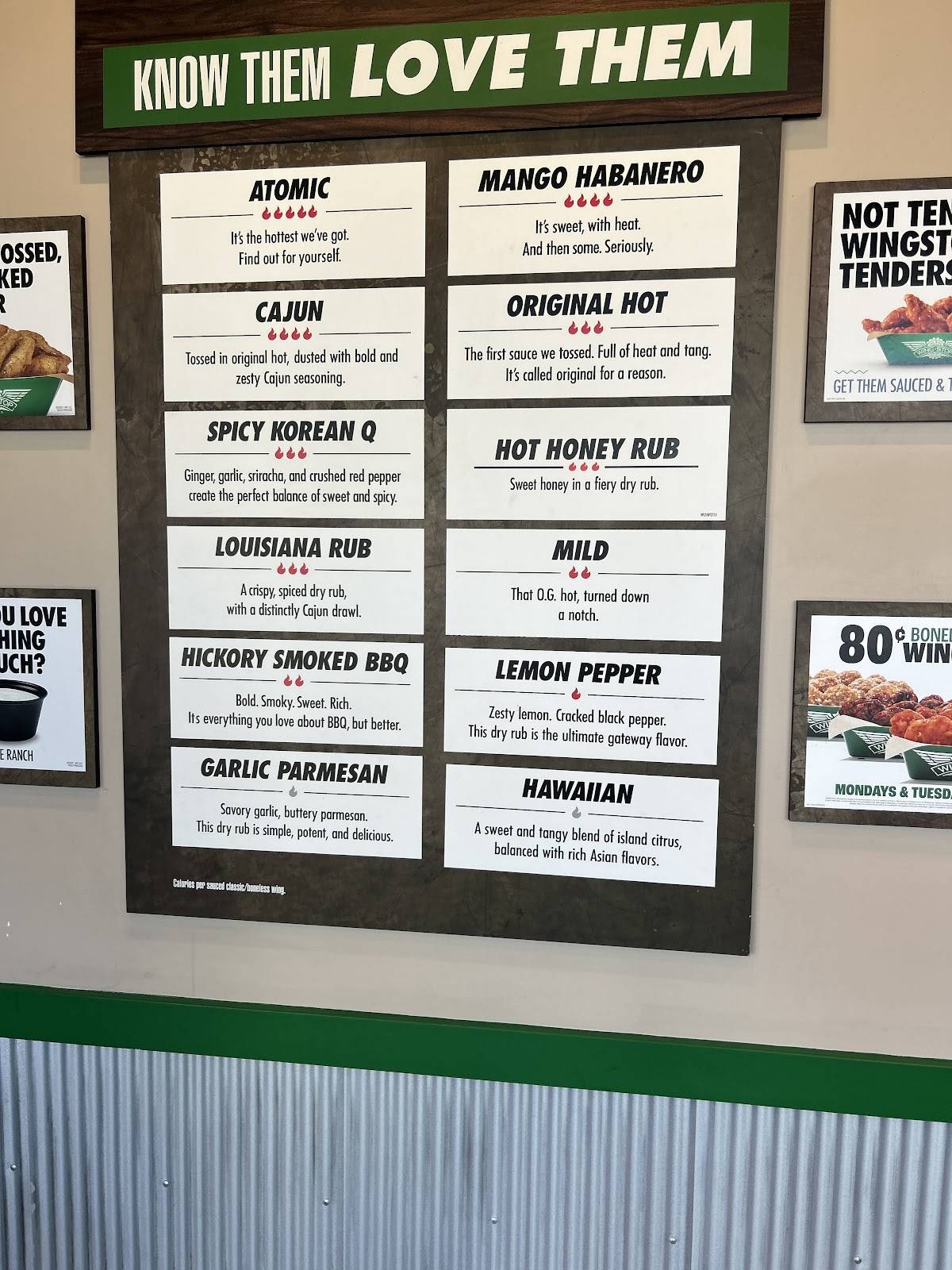 Wingstop меню