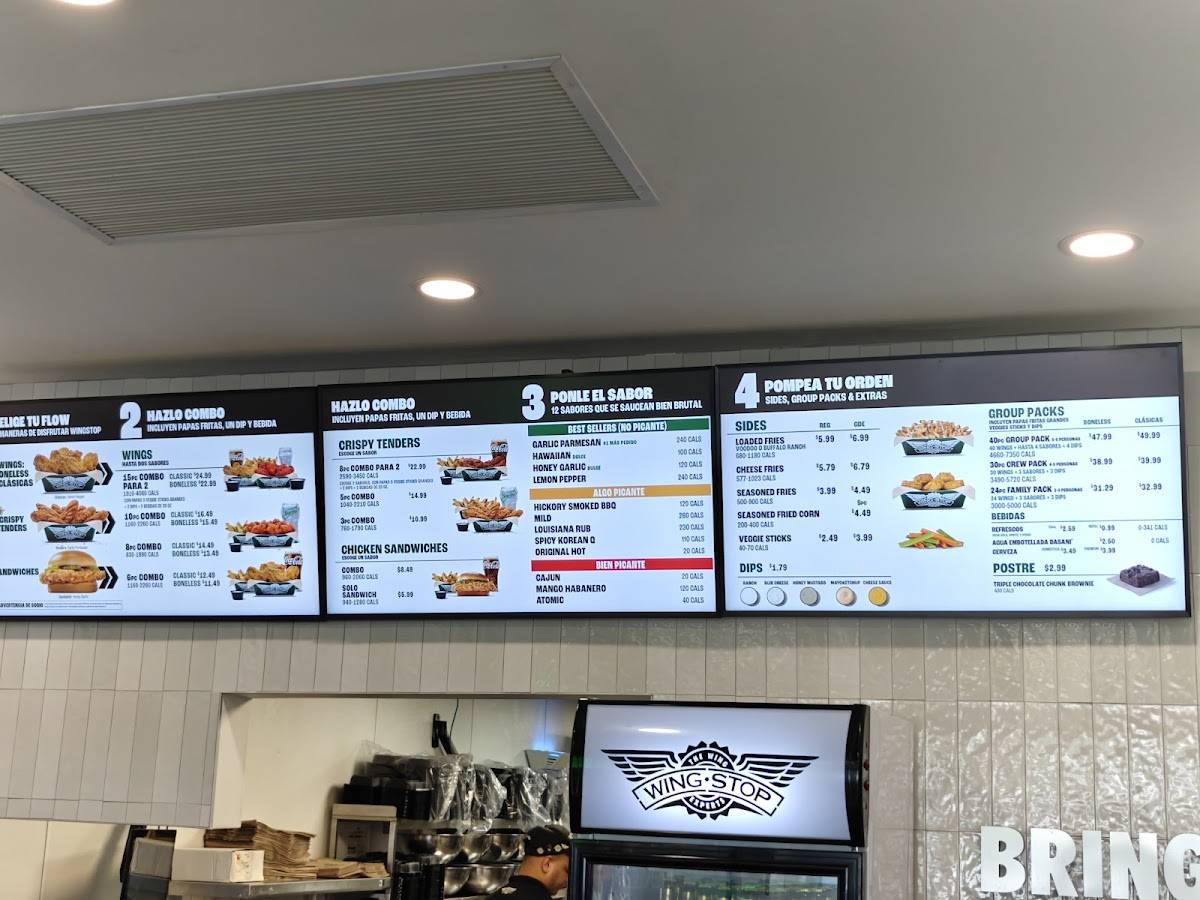 Wingstop меню