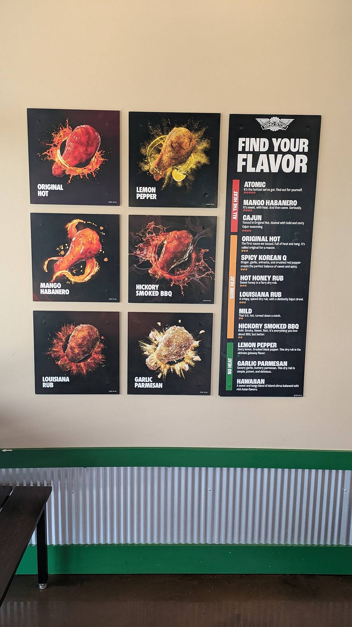 Wingstop меню