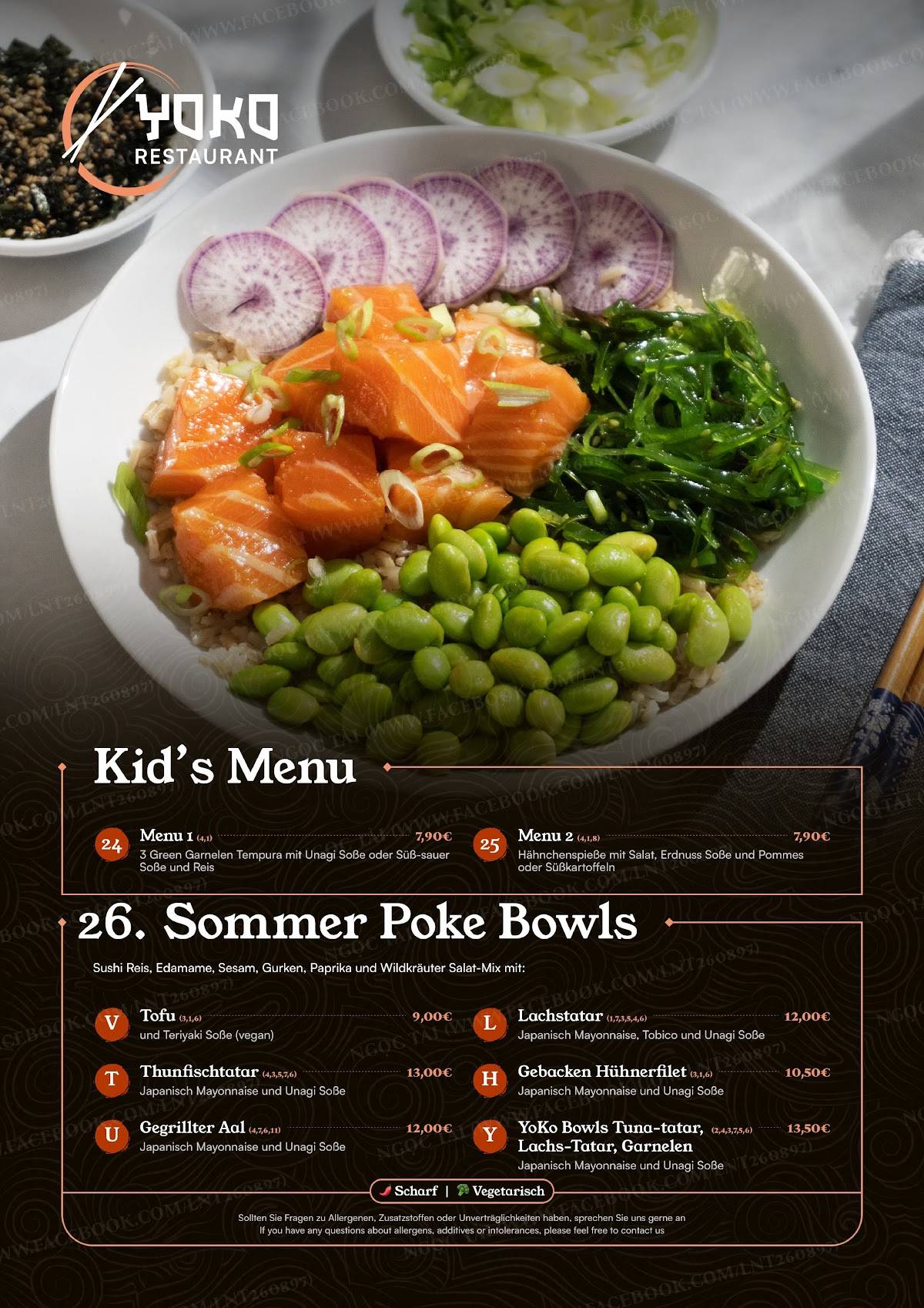 Yoko Restaurant меню