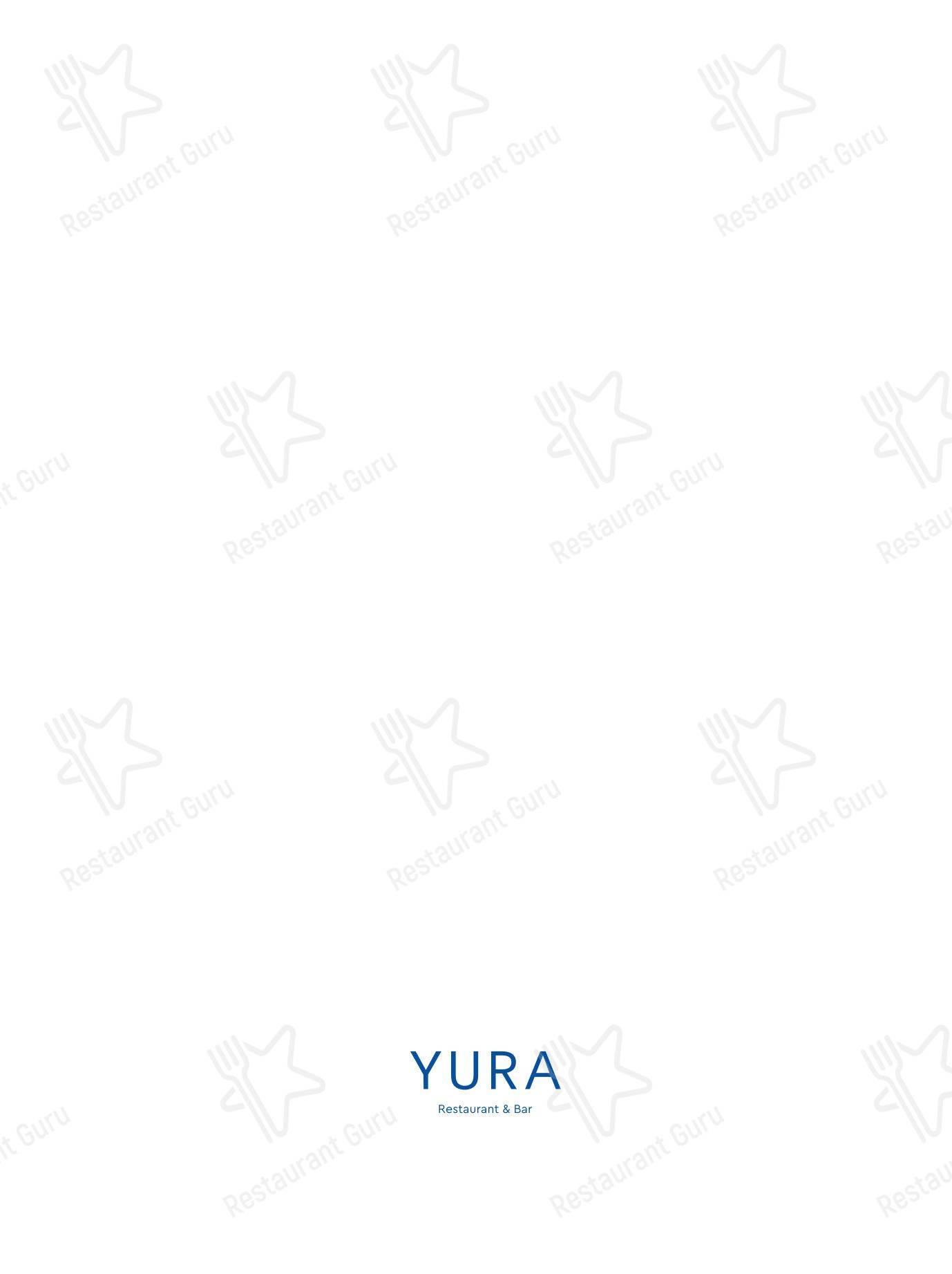 Menu Drinks ресторана Yura