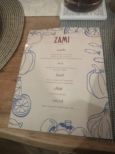Zami меню