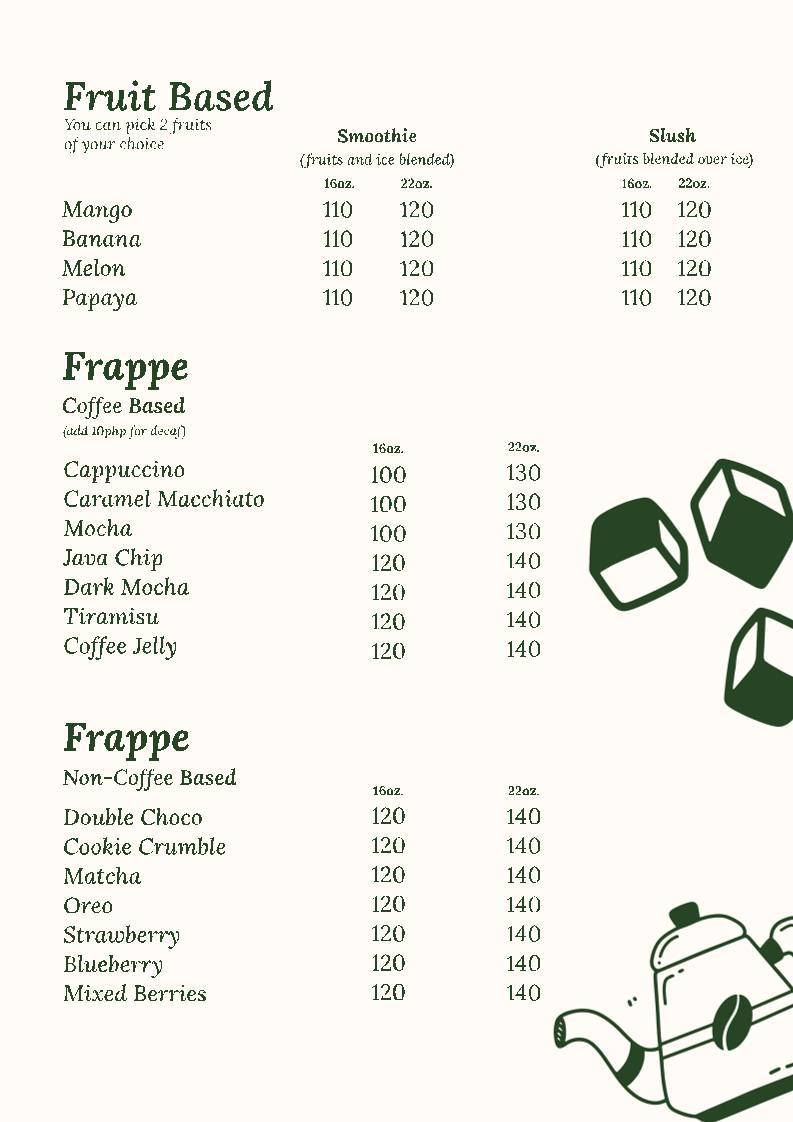 evrydycoffee меню