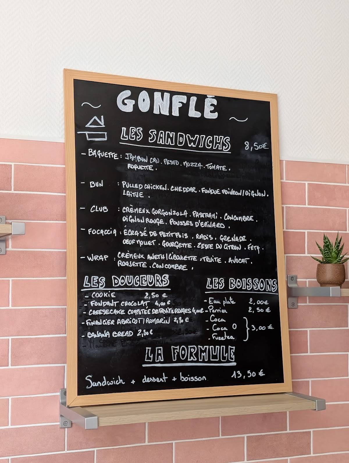 gonflé меню