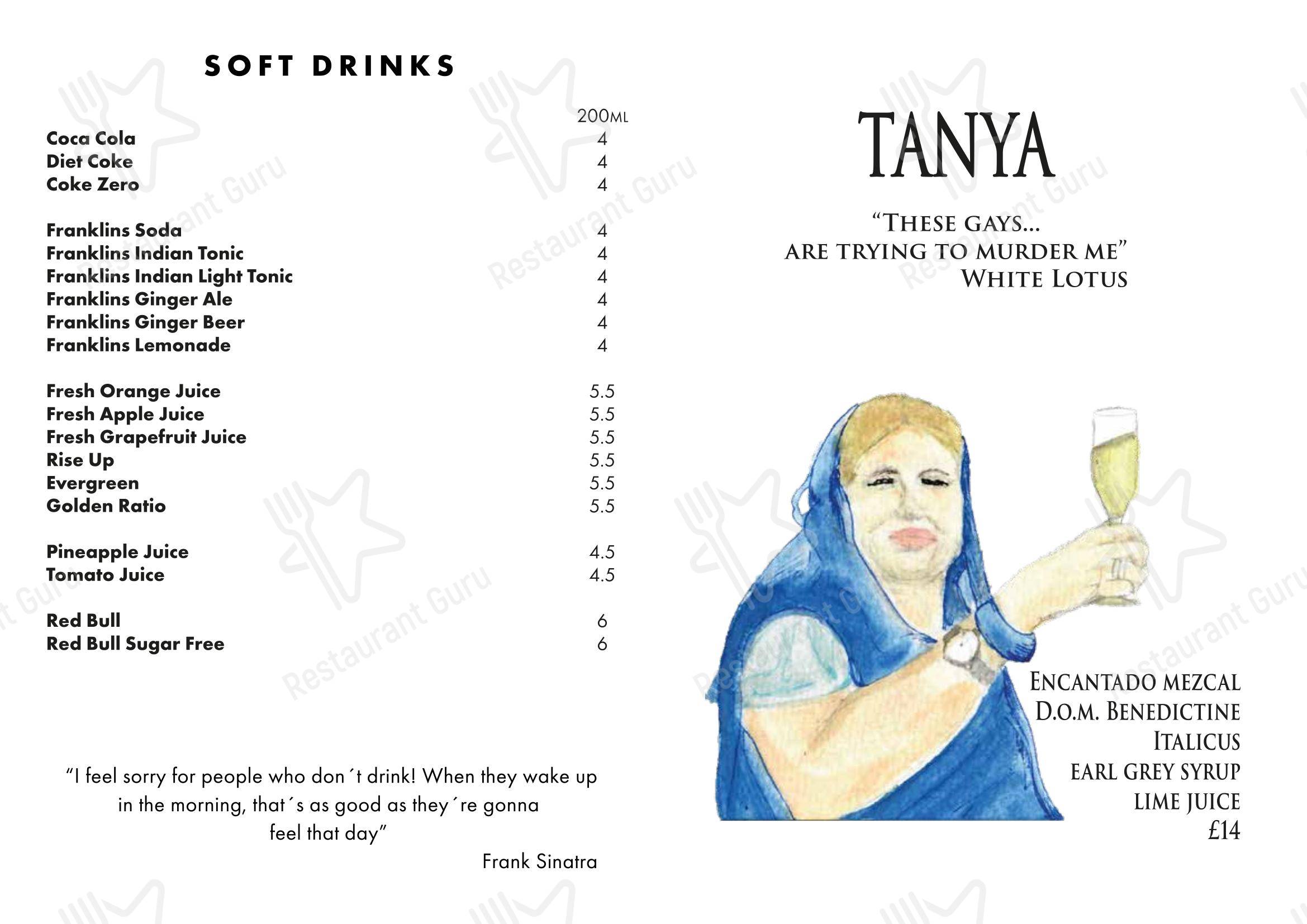 Boundary Shoreditch в Лондоне - Takeaway Menu