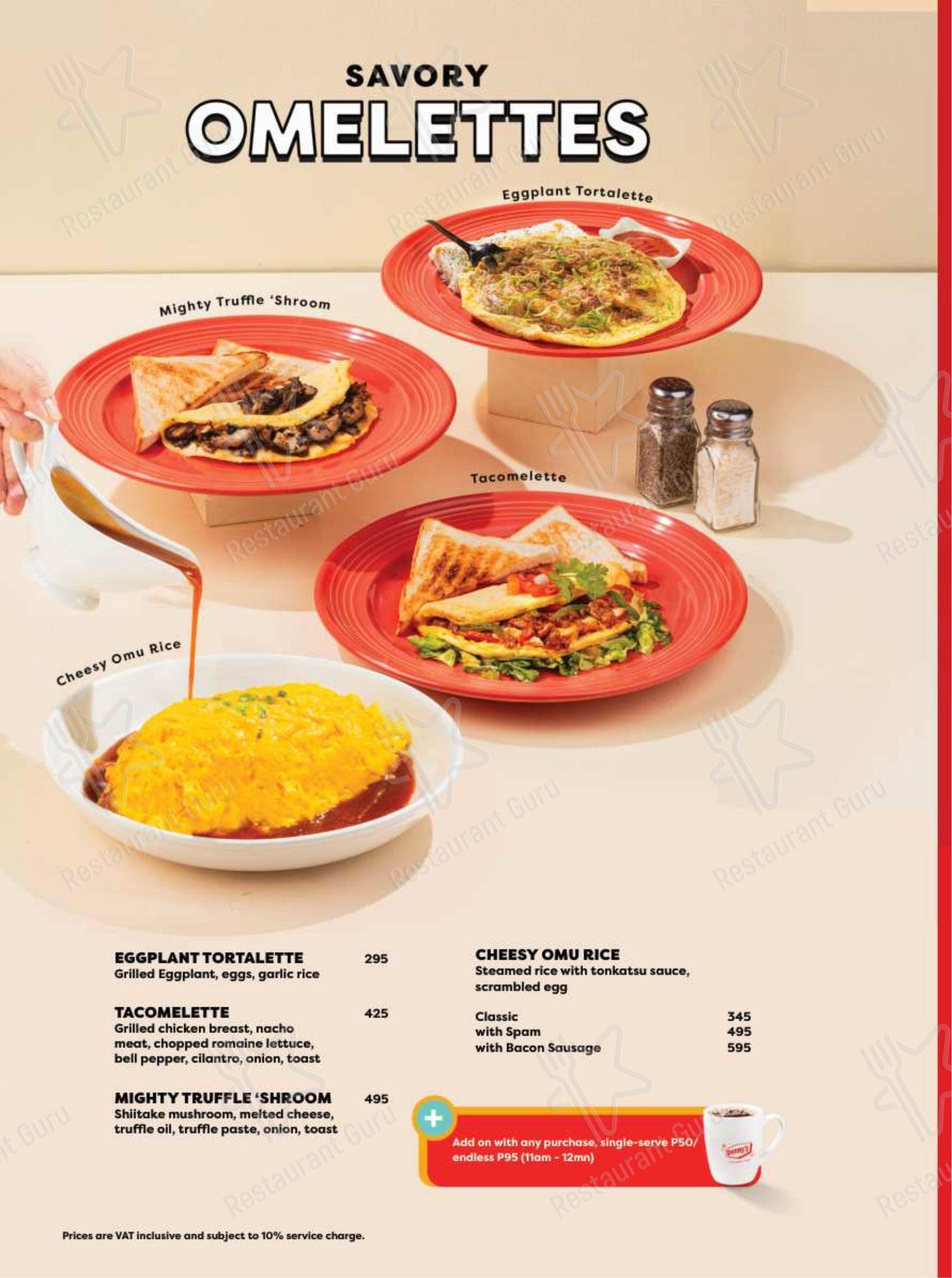 Denny's в Санта-Росе - Меню